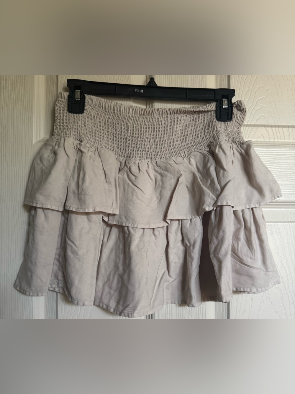 NWT Love Tree  Beige Tiered Ruffle Mini Skirt, Various Sizes